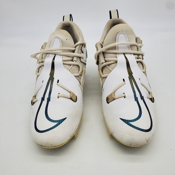 Nike Shoes Men 9 Alpha Menace Pro 3 White Black Football Cleats CT6649-105 - Picture 3 of 12